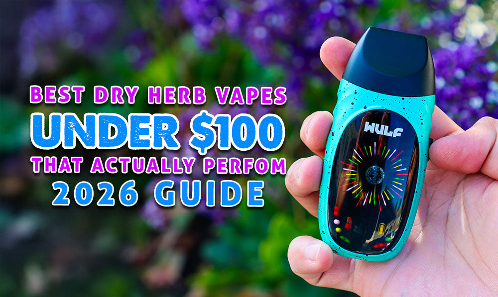 Wulf Faze near purple flowers with text