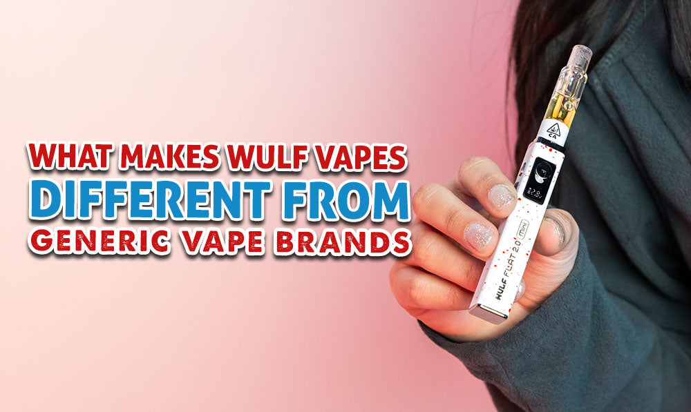 Woman holding the Wulf Flat Mini 2.0 with red background