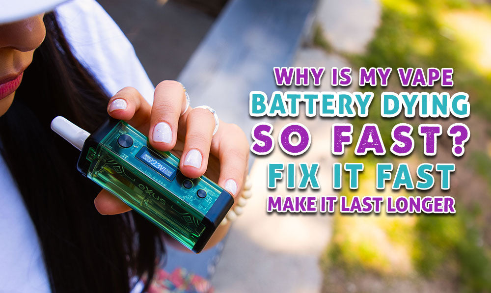 woman holding the Exxus Adapt Vaporizer outside at park with Text