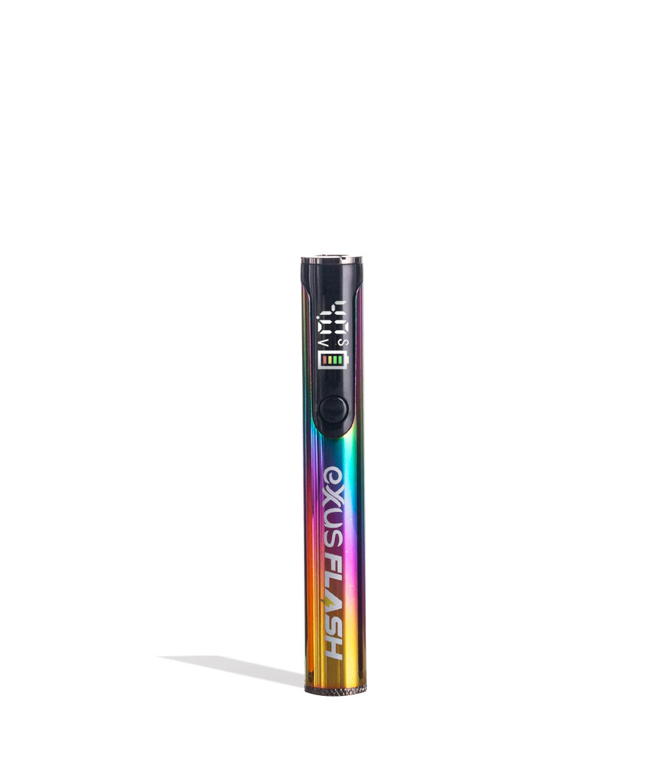 Prism Exxus Vape Flash Flashlight and 510 Variable Voltage Battery Front View on White Background