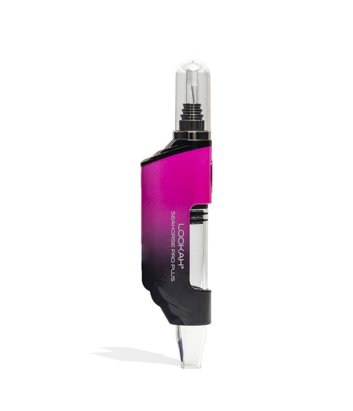 Pink Black Lookah Seahorse Pro Plus Gradient Edition Nectar Collector Front View on White Background