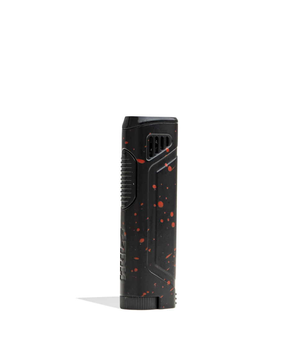 Black Red Spatter side view Wulf Mods Blitz Butane Powered Torch on white background