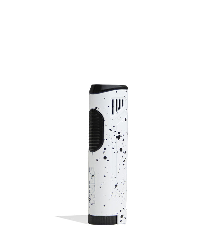 White Black Spatter side view Wulf Mods Blitz Butane Powered Torch on white background
