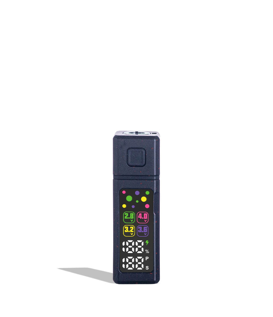 Black Red Spatter Wulf Mods Grid 510 Variable Voltage Battery on white background