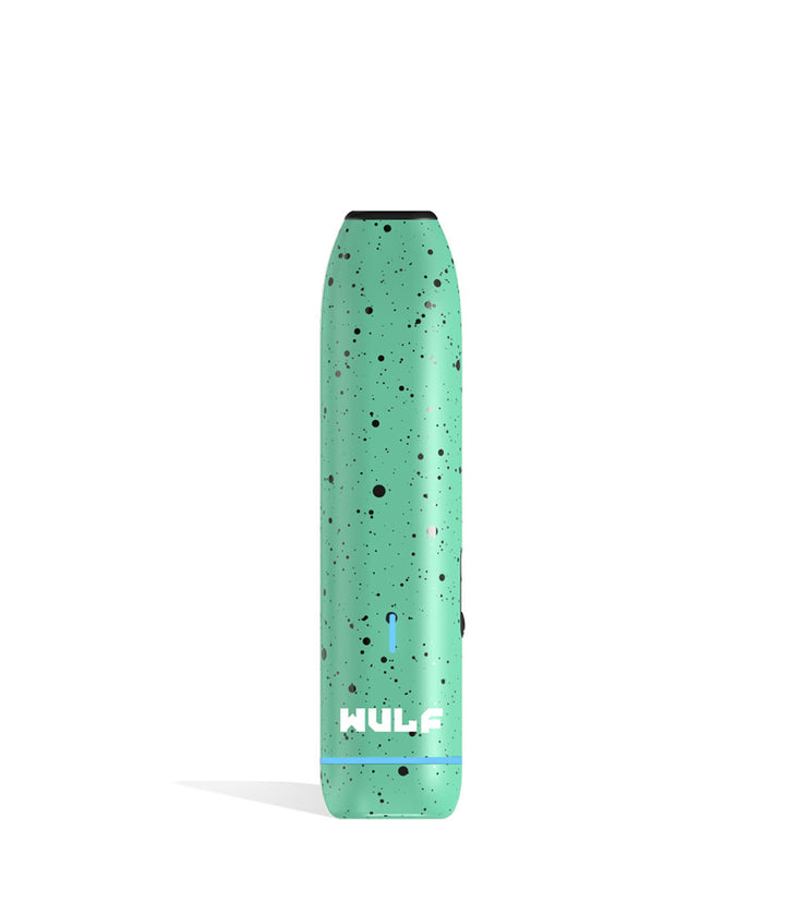 Teal  Black Spatter Wulf Mods LX Slim Portable Dry Herb Vaporizer on white background