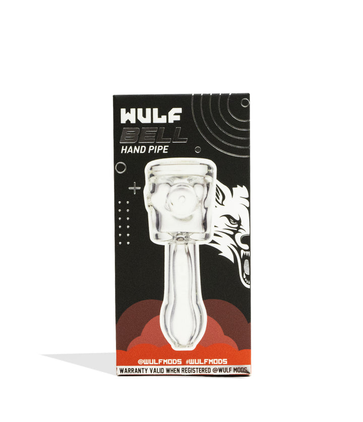 Clear Wulf Mods Bell Hand Pipe packaging on white background