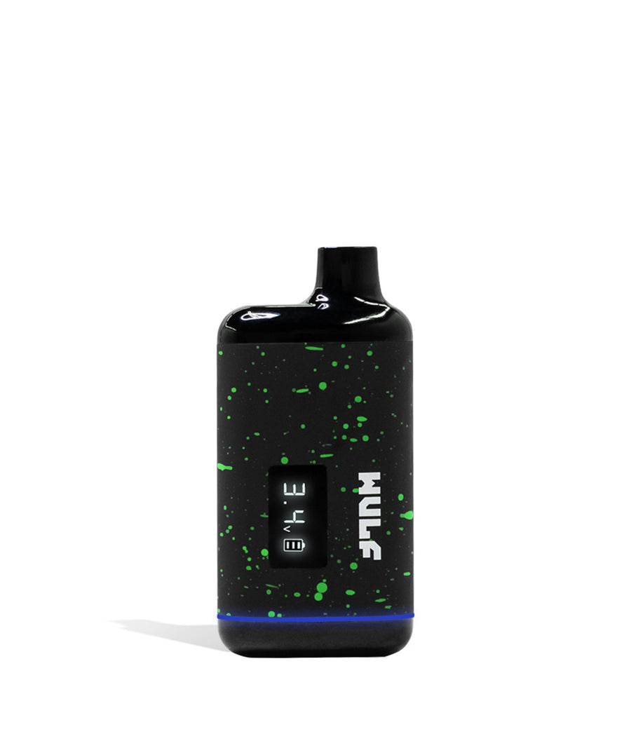 Black and Green Spatter Wulf Mods Recon Cartridge Vaporizer on white background