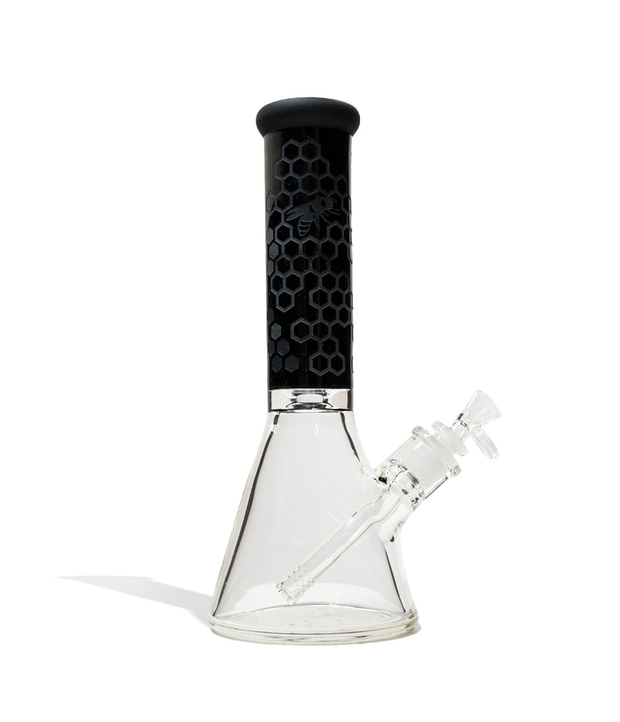 12 Inch Dual Color Etched Water Pipe Front View on White Background