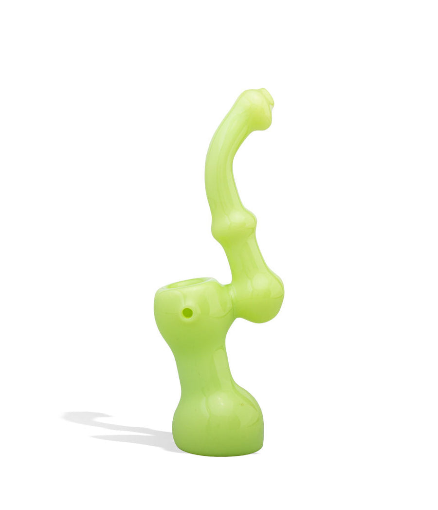 6 inch Milky Colored Tube Bubbler on white background