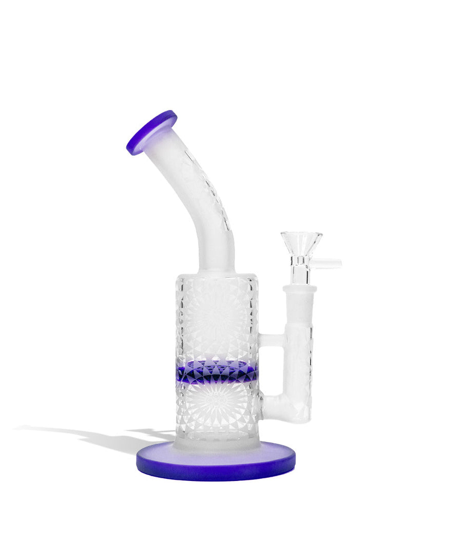 Blue 9 Inch Sand Blasted Water Pipe on white background