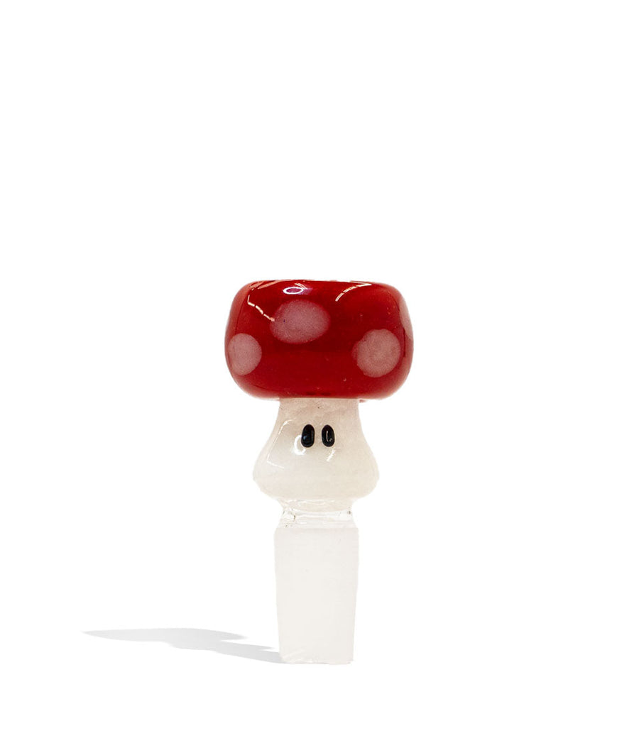 Empire Glassworks UV Red Mushroom 14mm Bowl on white background