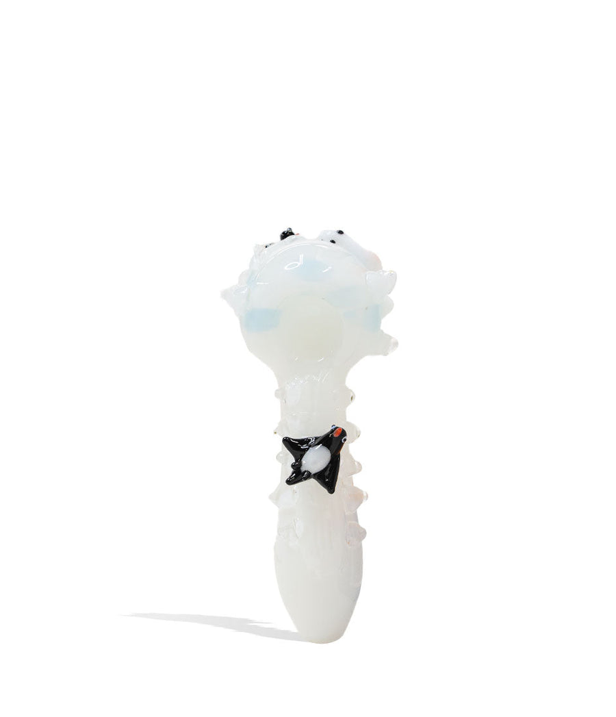 Empire Glassworks Icy Penguins Spoon Handpipe on white background