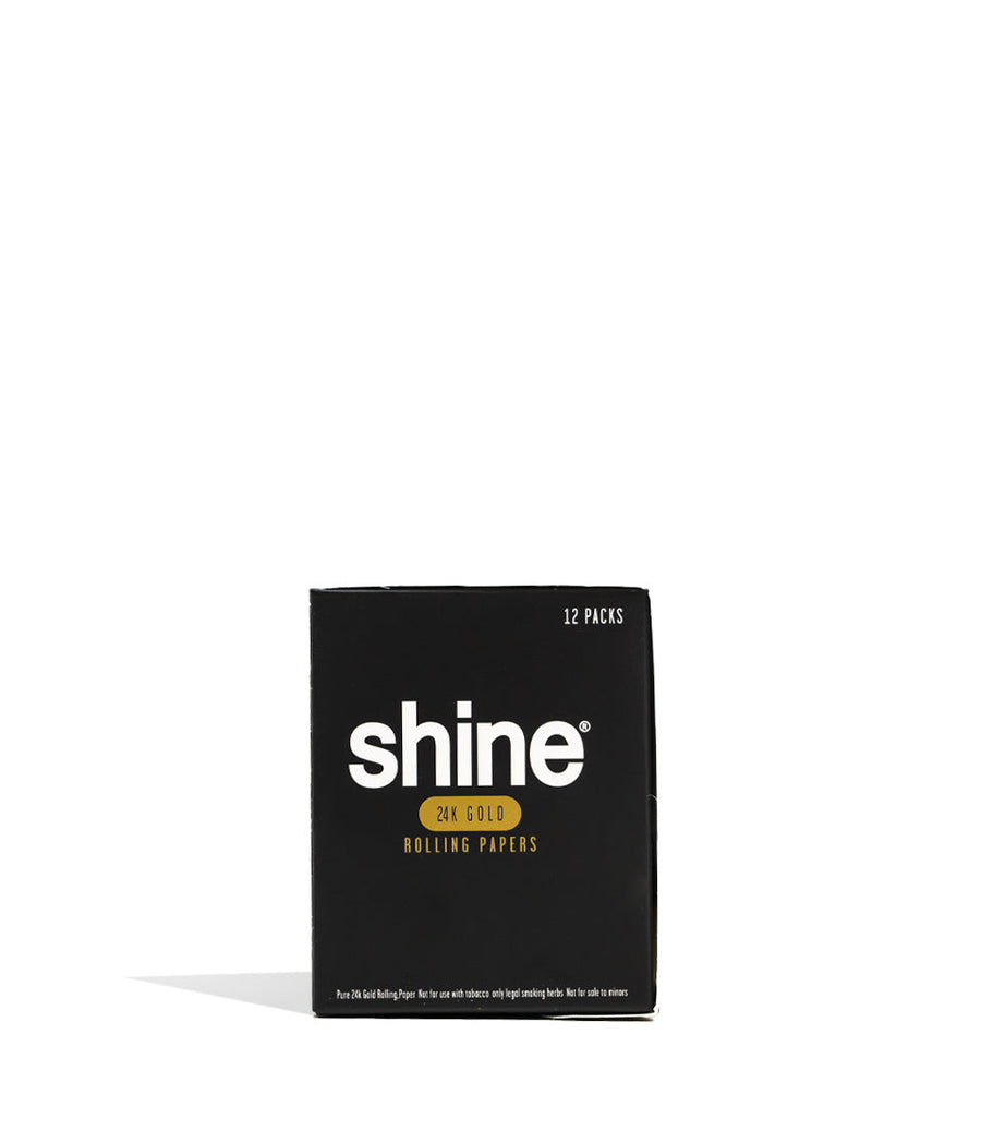 Shine 24K Gold Rolling Paper 12pk on white background