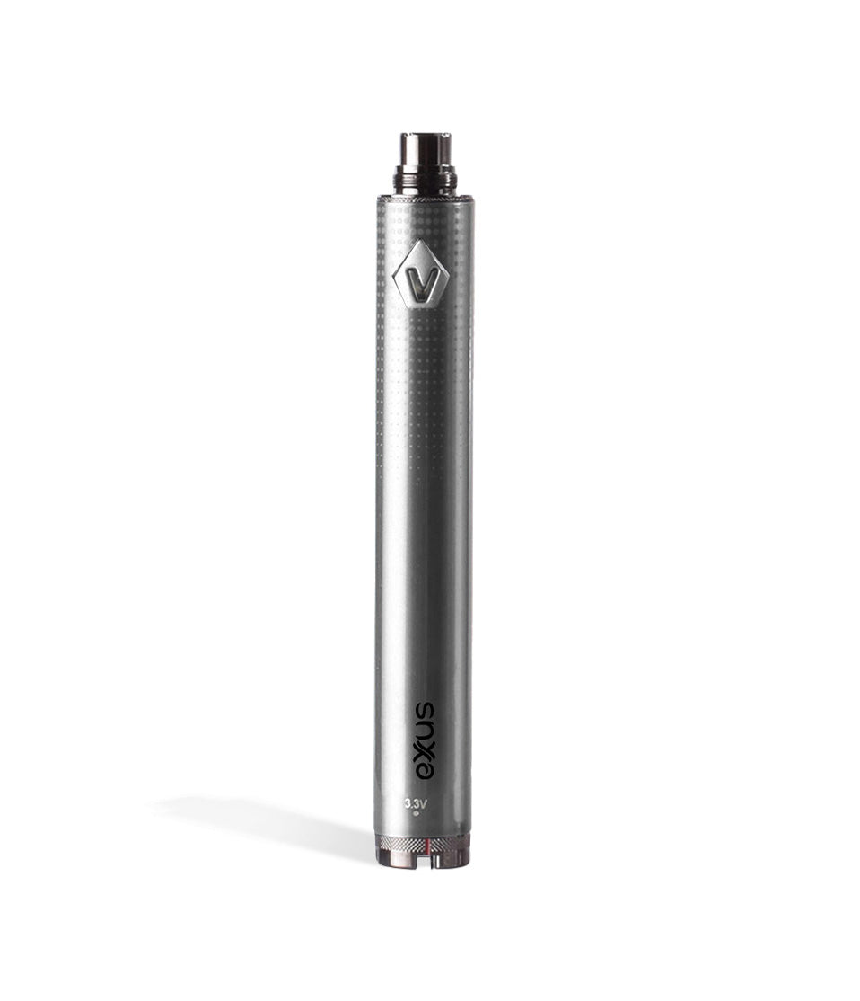 Silver Exxus Vape Spinner V2 Battery on white background