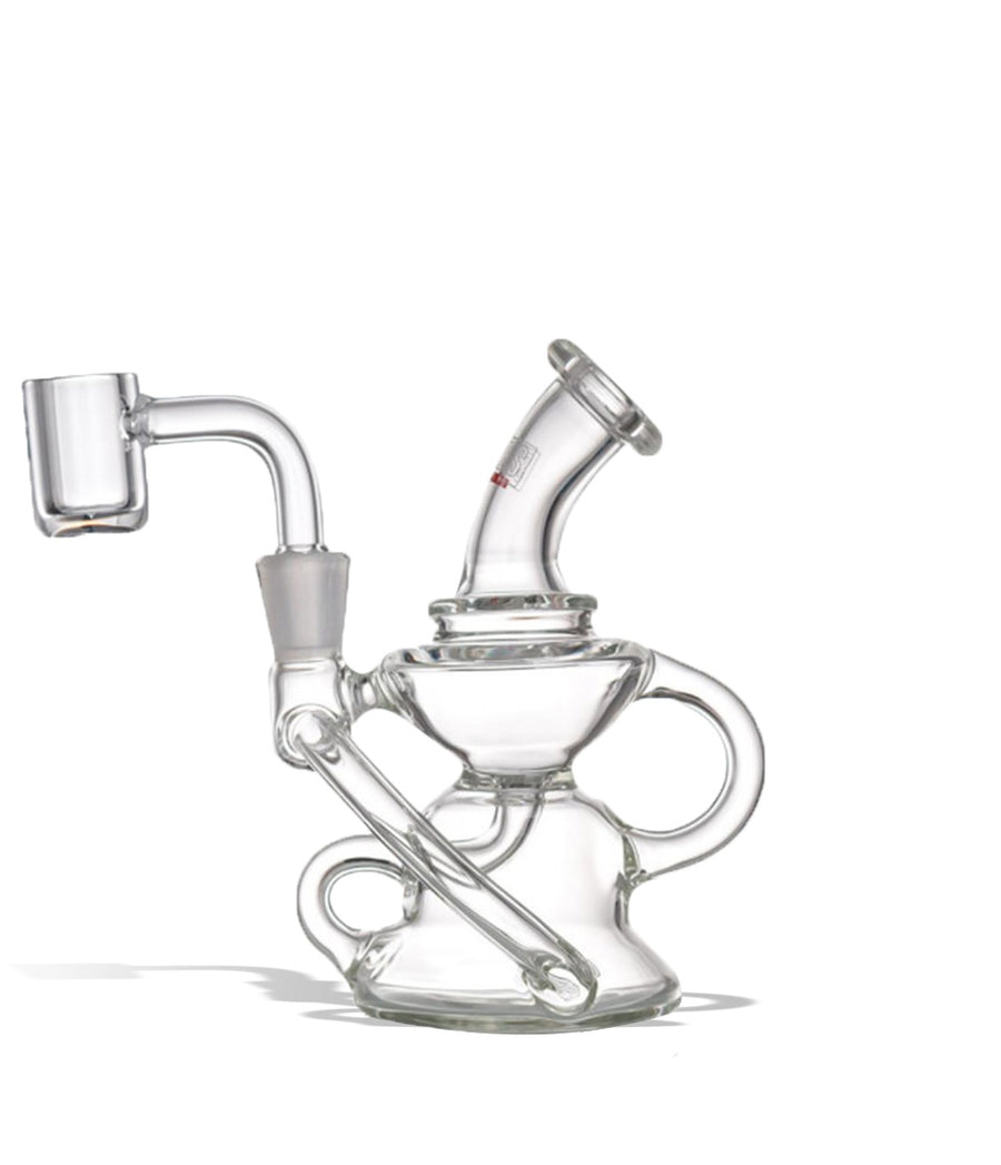 Stokes Gravity 5 inch Glass Dab Rig with 10mm Quartz Banger on white background