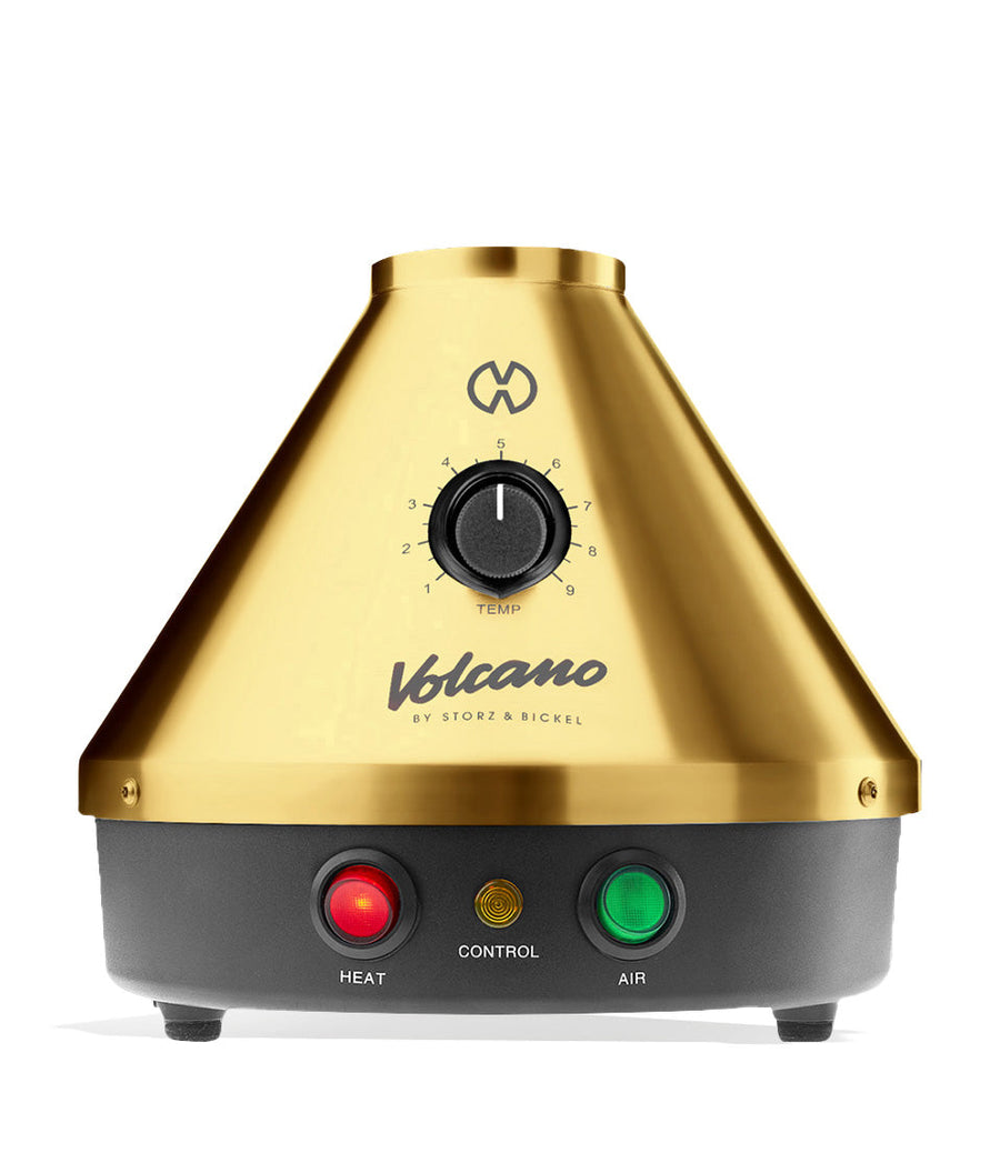 Storz & Bickel Volcano Classic Vaporizer Gold Edition on white studio background